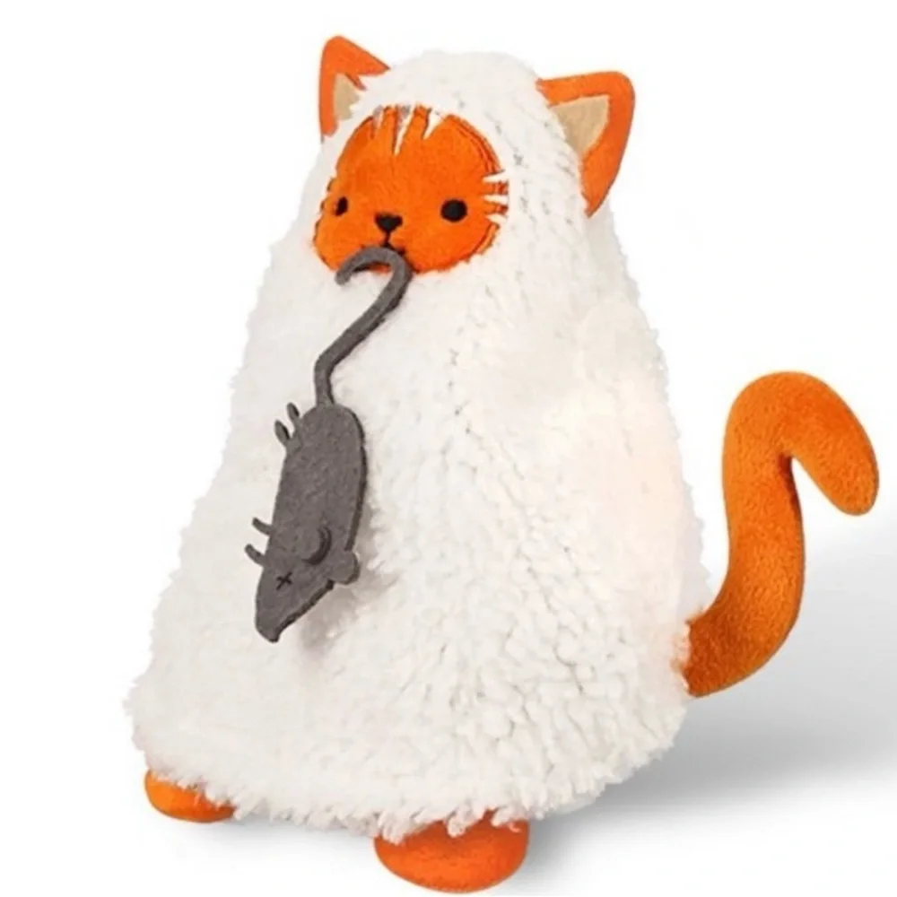 Target Bullseye Playground Halloween Orange Ghost Cat holding Rat